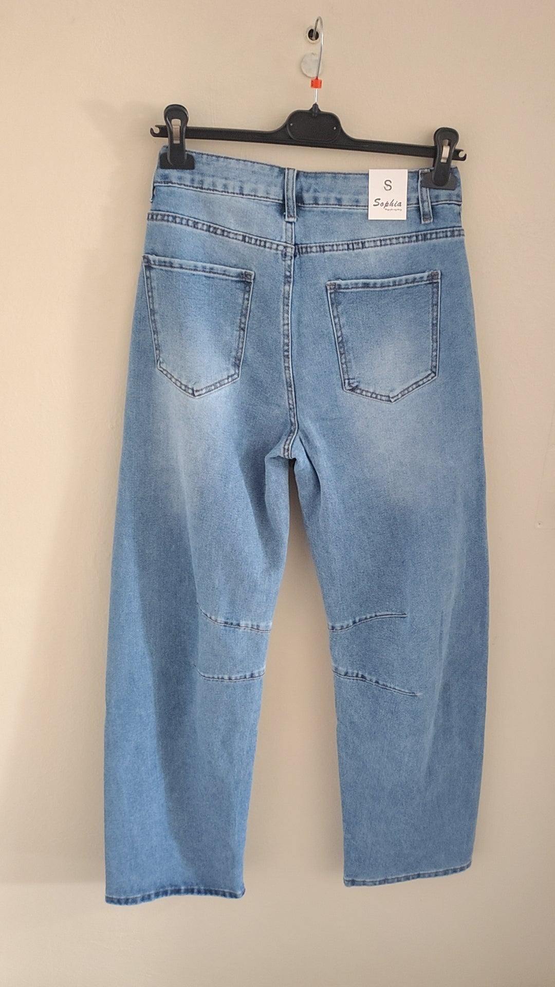 Jeans ballon con foulard camicia